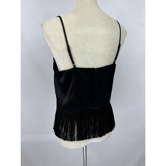 NWT Bailey / 44 Fringe Top Black Small Adjustable Straps - Picture 2 of 9